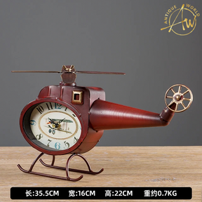 Retro Aircraft Table Clock