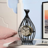 Black Bird Cage Gold Hanging Table Clock - Vitange Kitchen Clock