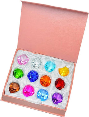 Simuer Paperweight Glass Diamond (12 Pieces)