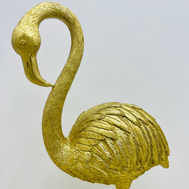 Golden Flamingo Statue