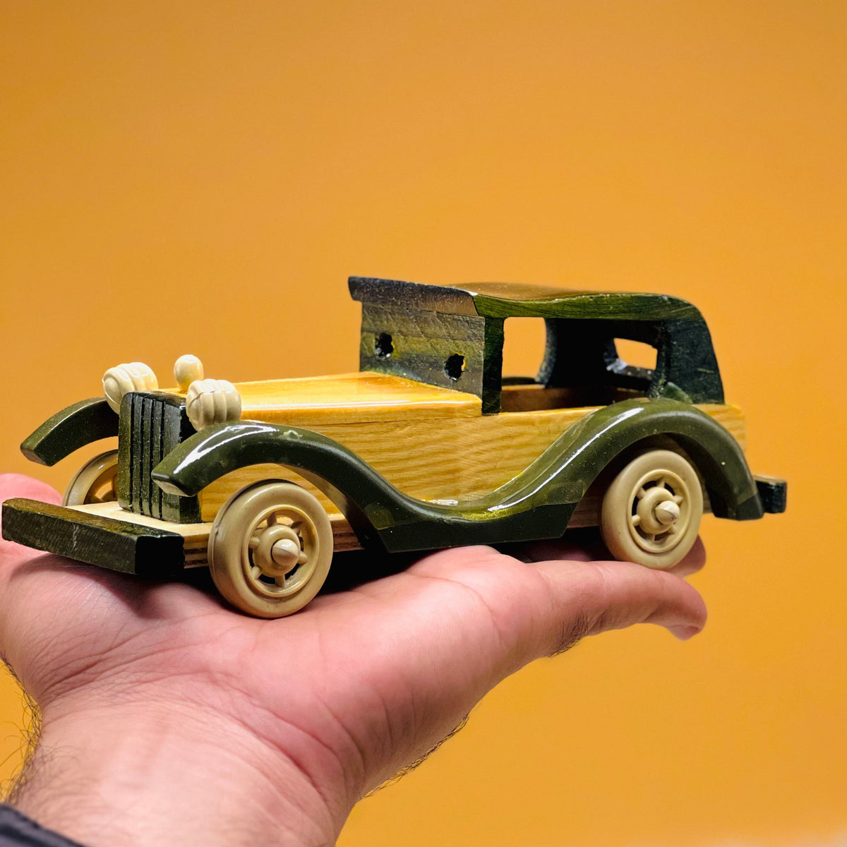 Vintage Wooden Handcrafted Car