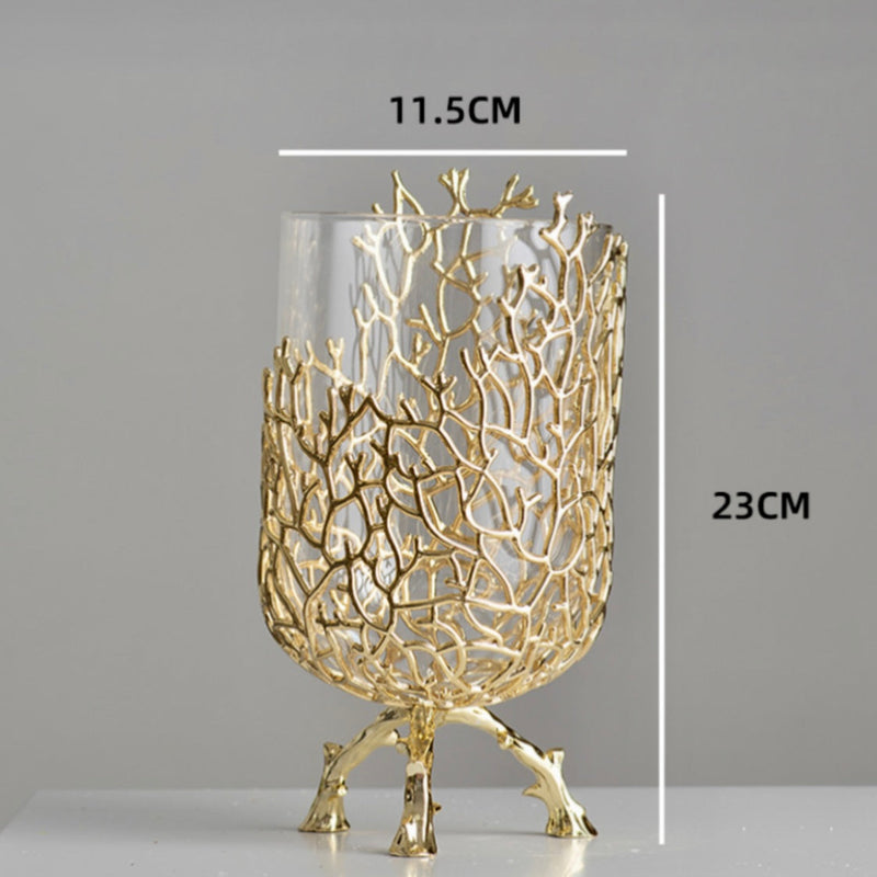 Exclusive Metal Coral Vases ( Set Of 2)