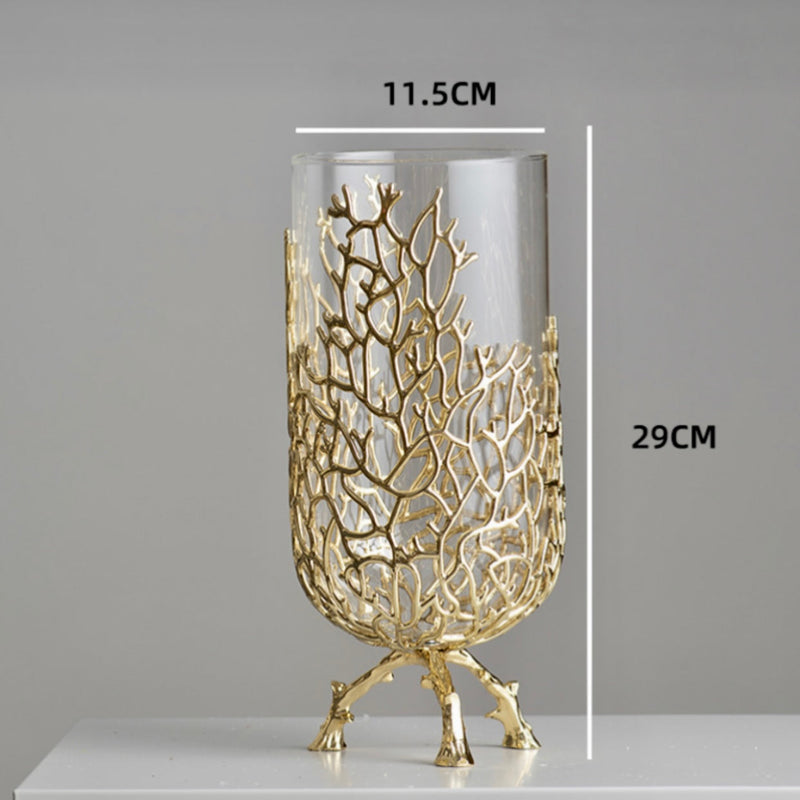 Exclusive Metal Coral Vases ( Set Of 2)