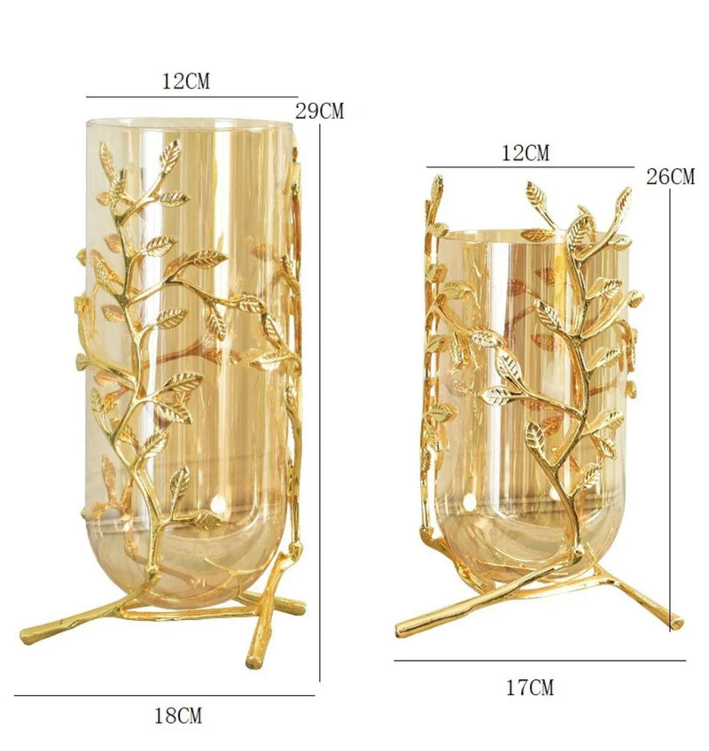 Light luxury glass vase 
Price (Set Of 2)