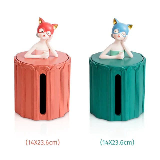 Cat Girl Tissue Box