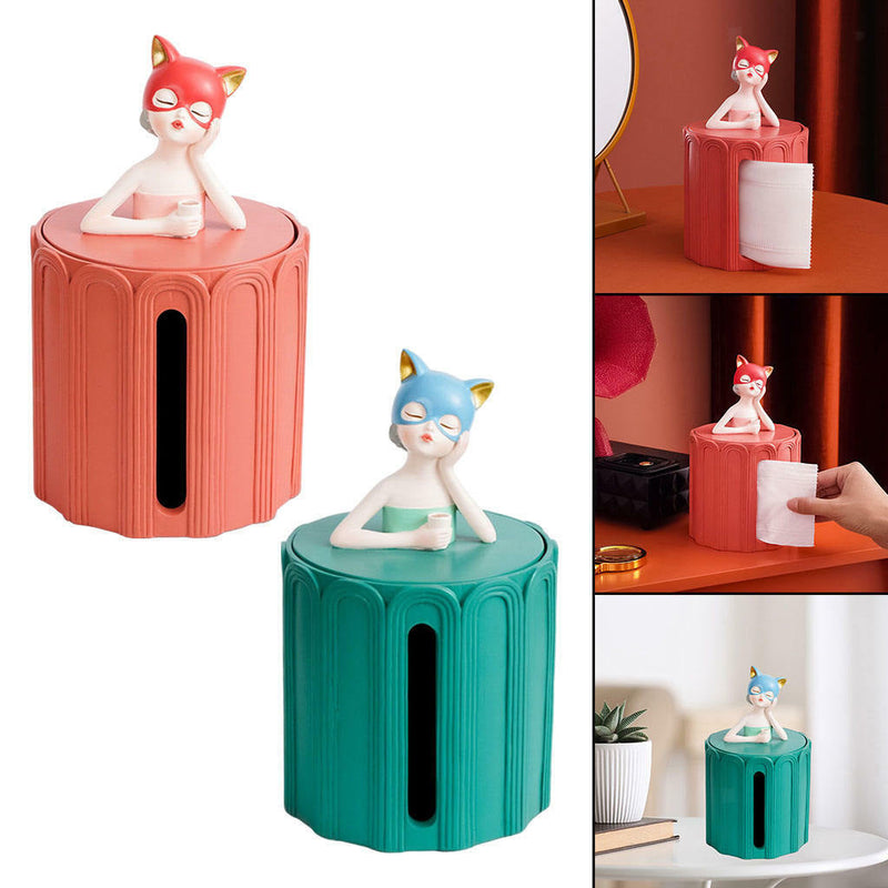 Cat Girl Tissue Box