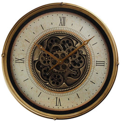 Retro Metal Golden Wall Clock